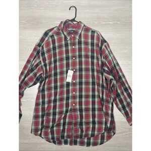 Polo Ralph Lauren Country W1 Flannel Plaid Shirt XXL NWT Red Green Button Down